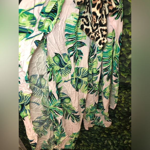 Venus Tropical Leaf Print Jumpsuit XS-S NWOT - Picture 6 of 16